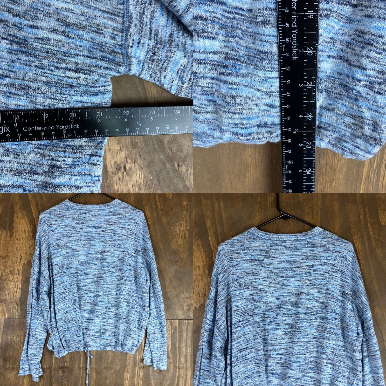 Vintage Aerie Womens Sweater Blue Marbled Drawstring Waist Long Sleeve Stretch Medium Size M / US 6-8 / IT 42-44 - 8 Thumbnail