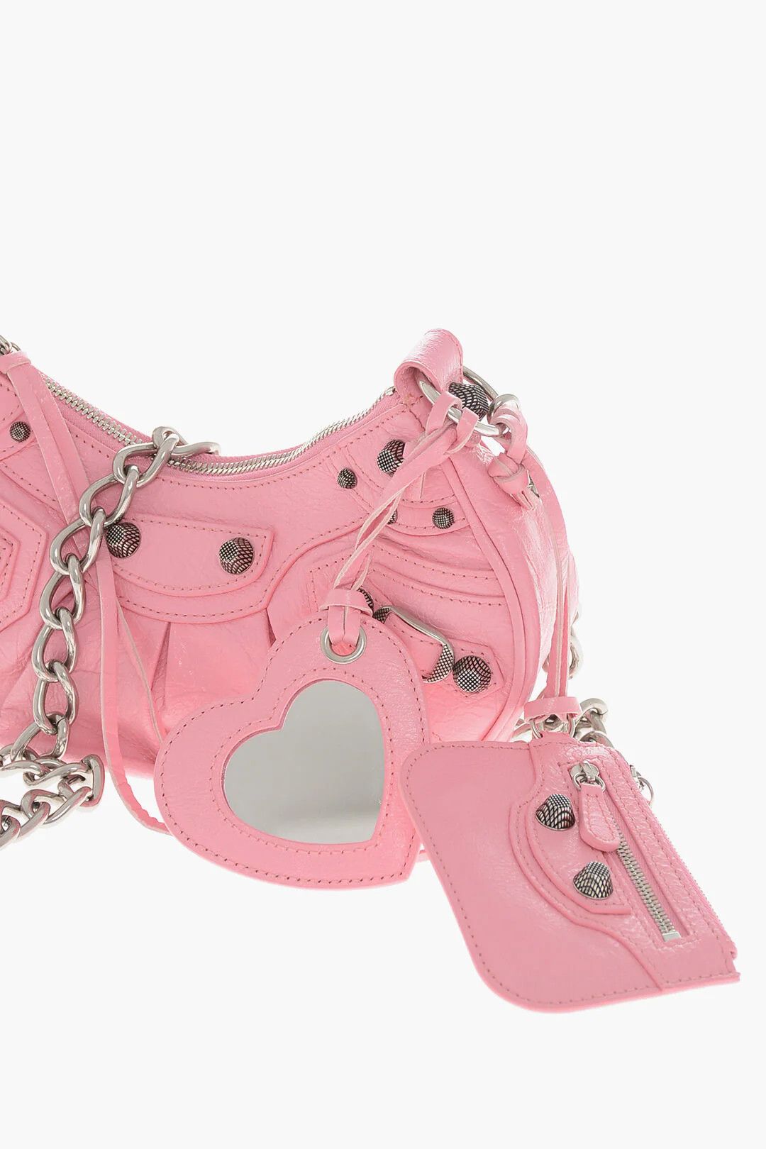 Balenciaga og1mm0326 Size: OS / Leather Craquelé-Effect Shoulder Bag Size ONE SIZE - 4 Thumbnail
