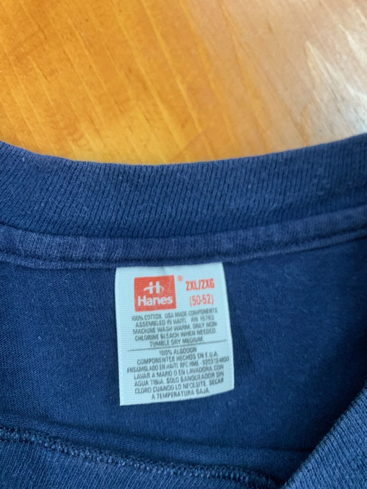 Vintage Vintage Blank Navy Tee Size US XXL / EU 58 / 5 - 1 Thumbnail