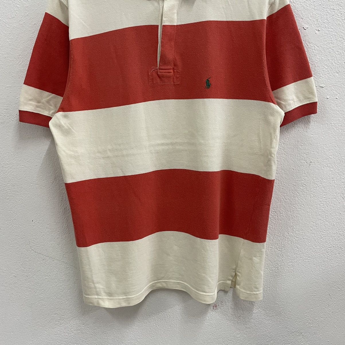 Polo Ralph Lauren × Vintage 🔥Polo Ralph Lauren Small Pony Striped Rugby Polos Shirts Size US L / EU 52-54 / 3 - 4 Thumbnail