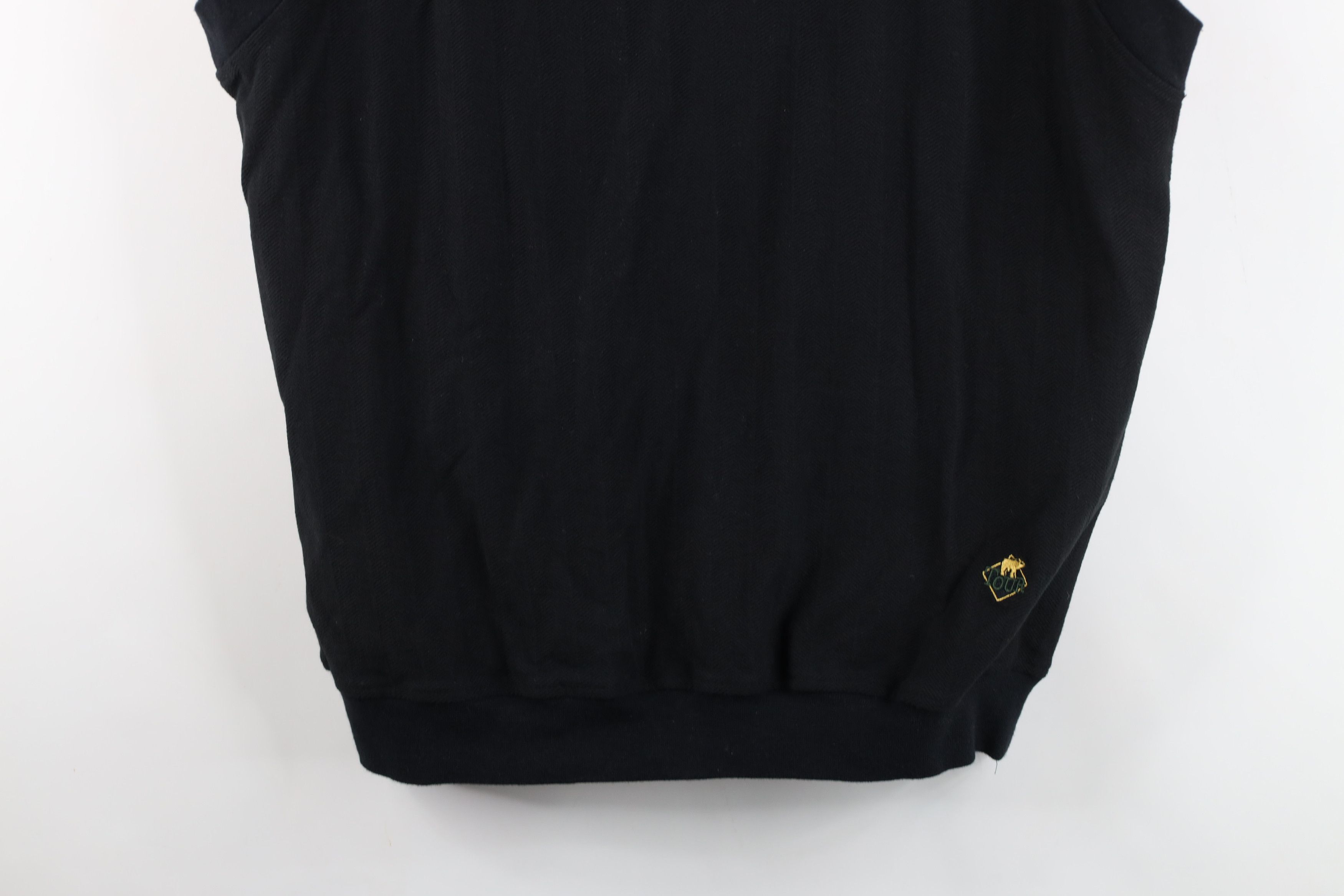 Vintage Vintage 90s Streetwear V-Neck Golf Sweater Vest Black Size XXL / US 16-18 / IT 52-54 - 3 Thumbnail