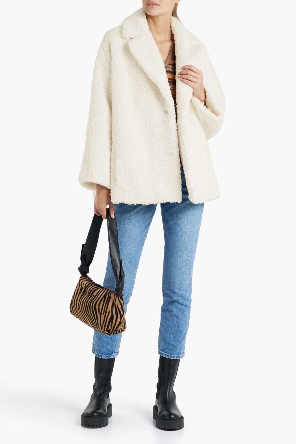 High quality Stand Studio Merilyn Oversized Faux Shearling Jacket