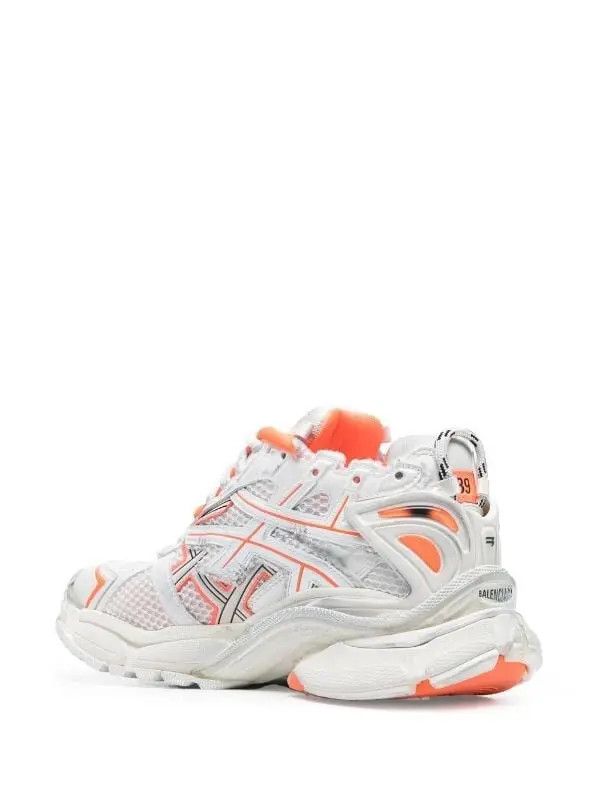 Balenciaga o1in1g0624 Runner Sneakers in Orange/White Size US 10 / EU 43 - 3 Thumbnail