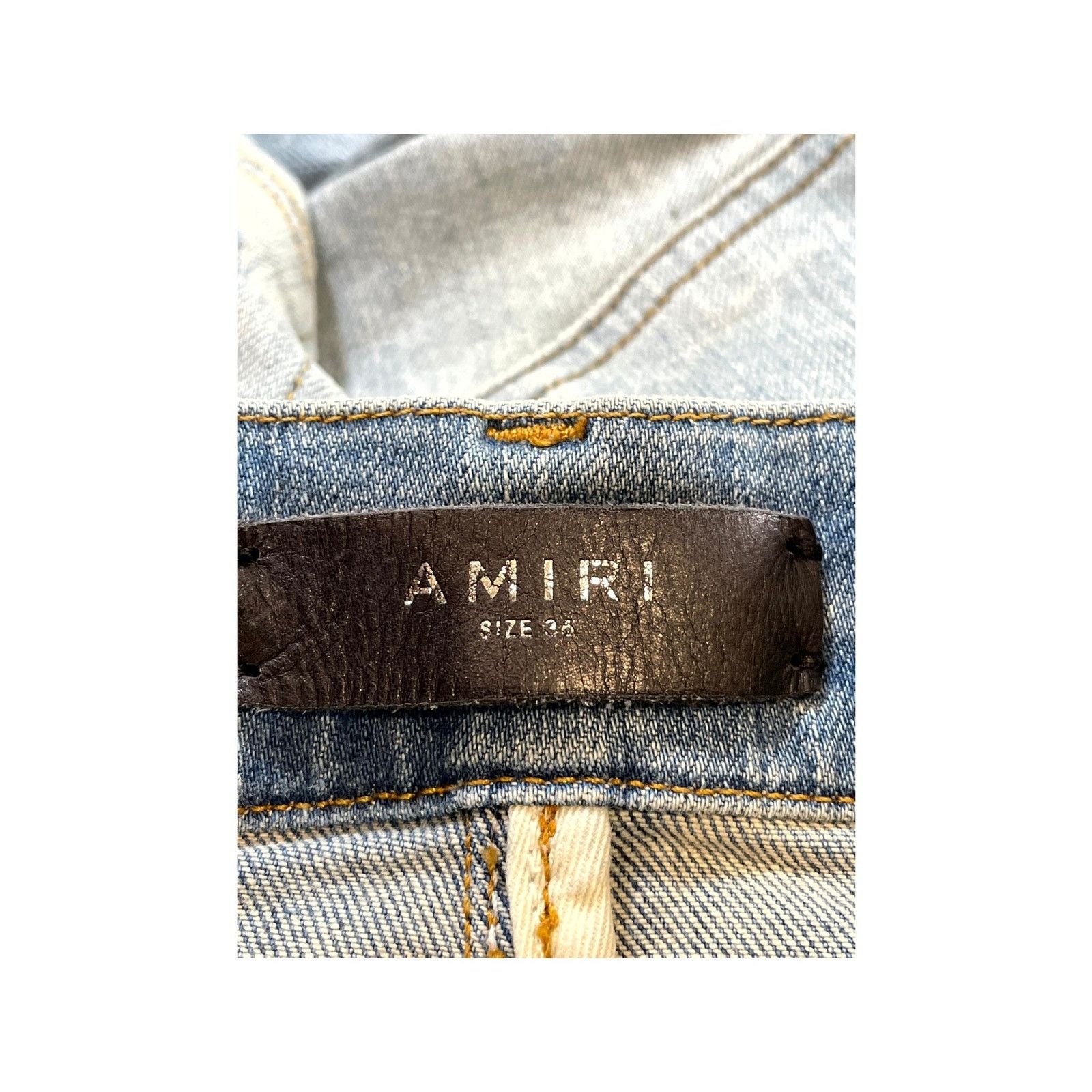 Amiri Amiri "Bone Embossed" Light Wash Jeans Size US 36 / EU 52 - 4 Thumbnail