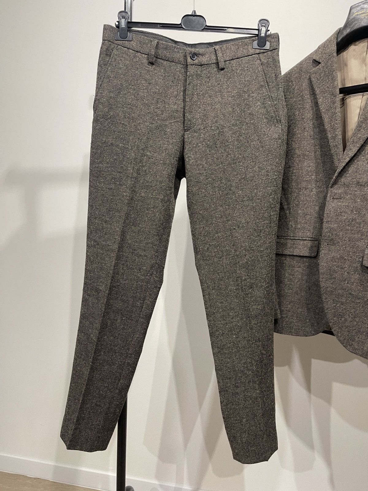 Jack & Jones Jack Jones Men's Classic Wool Suit Beige blazer jacket Size 38R - 6 Thumbnail