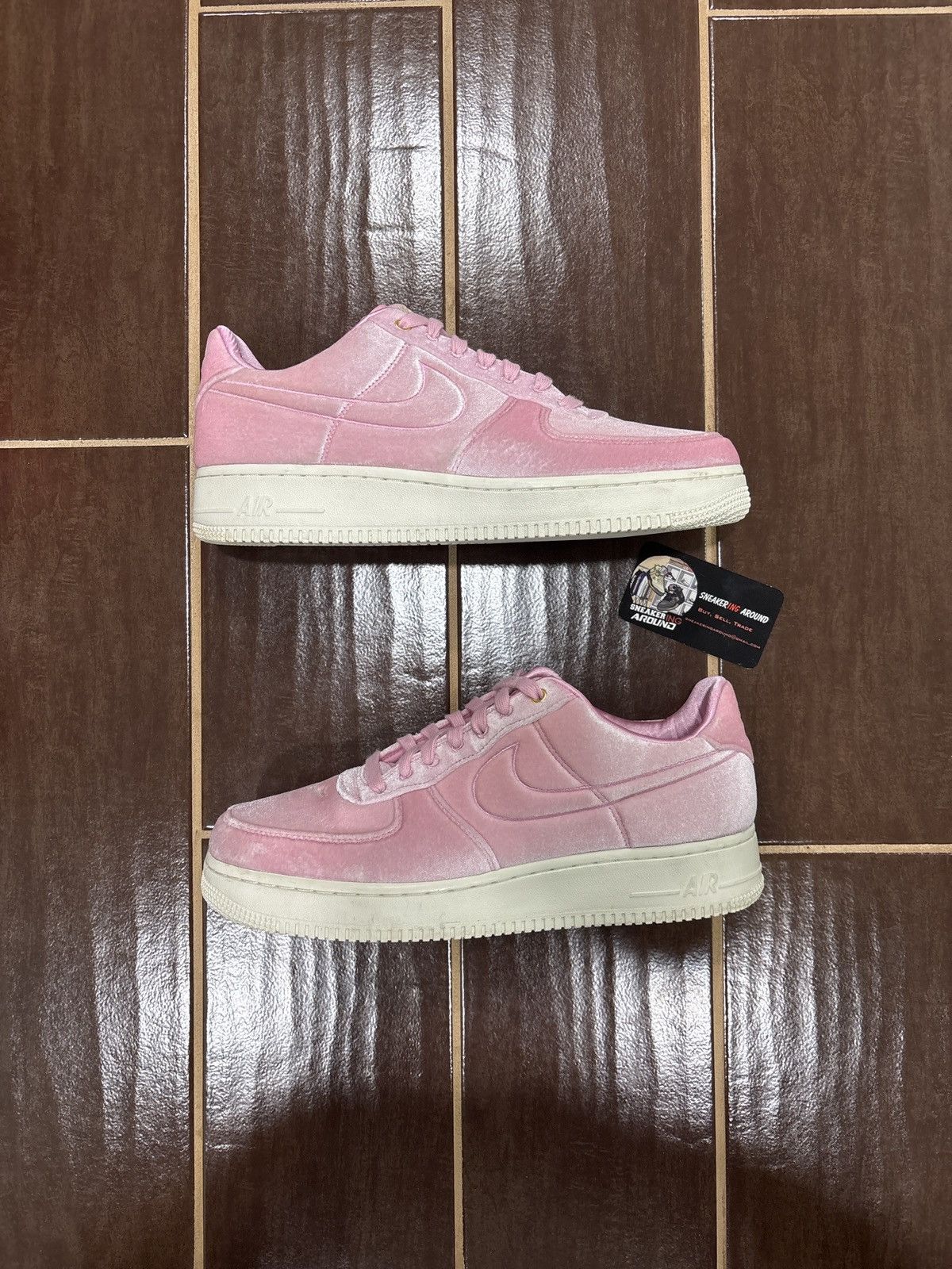 Nike LIGHT WEAR Air Force 1 Low Velour Pink Rise Size 10.5 Size US 10.5 / EU 43-44 - 2 Thumbnail