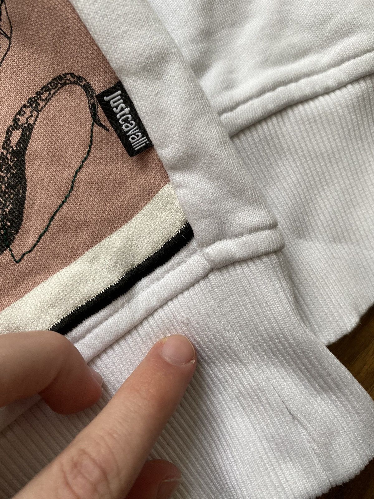 Designer × Just Cavalli × Roberto Cavalli Just Cavalli Hoodie White Size M Size US M / EU 48-50 / 2 - 4 Thumbnail
