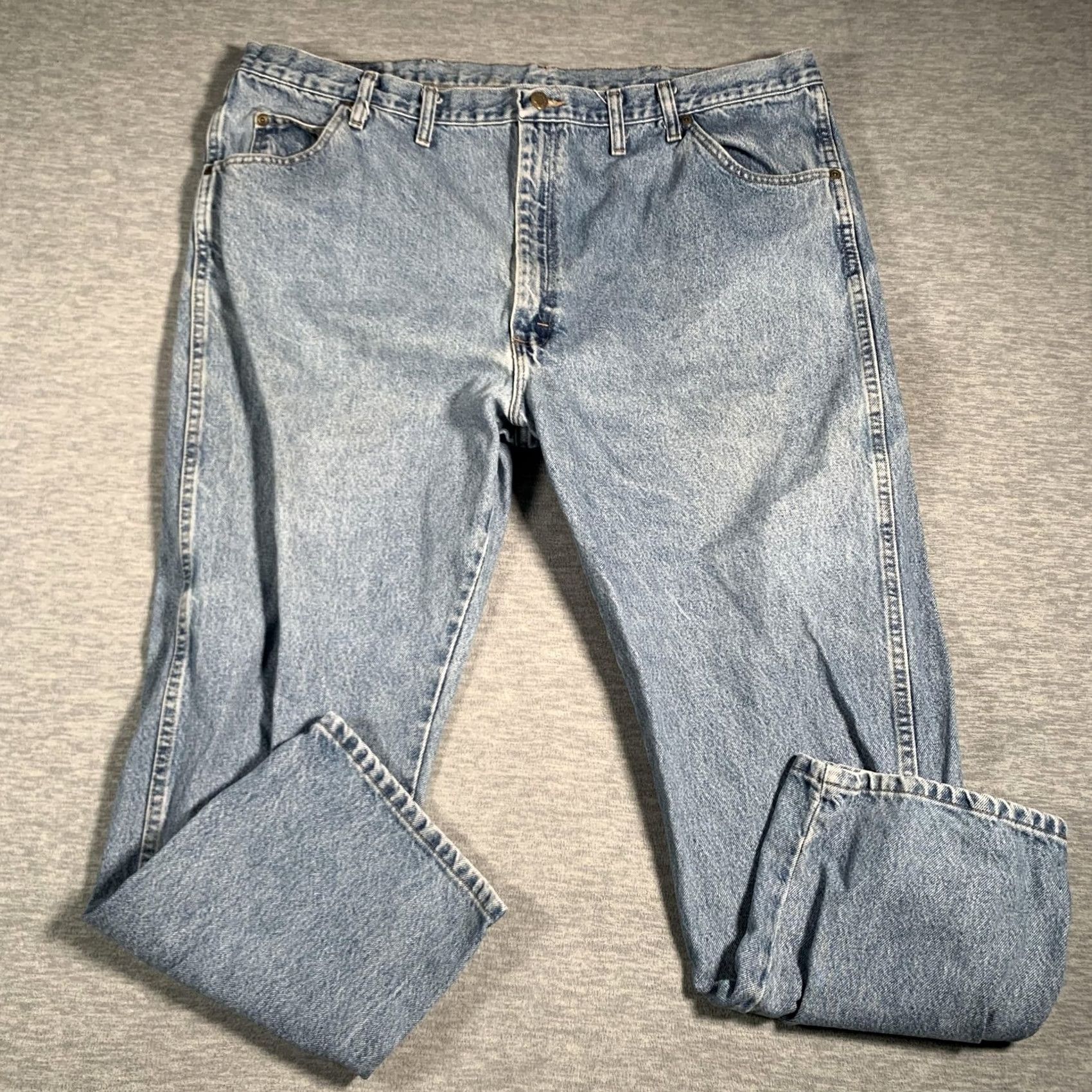 Wrangler Wrangler Jeans Mens 46x29 Blue Straight Leg Denim 96501SW Cotton Regular Fit Jeans Size US 30 / EU 46 - 2 Thumbnail