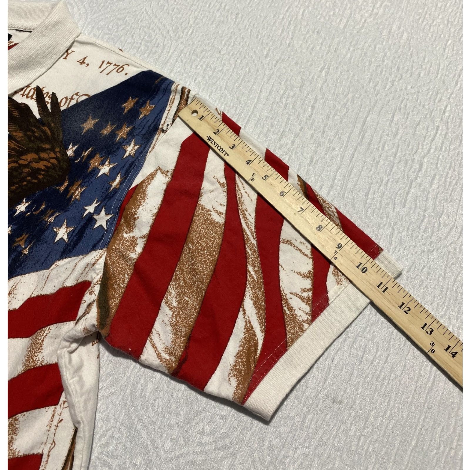 Cotton Traders VINTAGE Cotton Traders Sport Shirt Mens L Polo Shirt Eagle Flag Patriotic Graphic Print Size US L / EU 52-54 / 3 - 6 Thumbnail