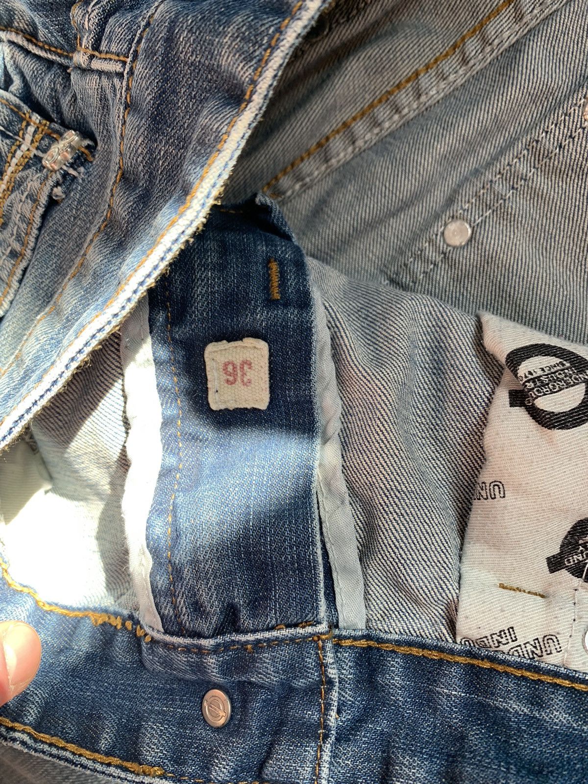 Affliction × Vintage Crazy Vintage Y2K Affliction Style Jeans Cyber Rare Size US 36 / EU 52 - 10 Thumbnail