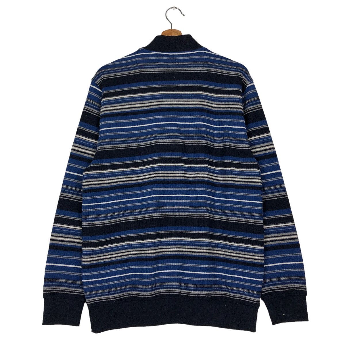 Japanese Brand 🔥Vintage Sergio Tacchini Anorak Long Sleeve Striped Collar Size US L / EU 52-54 / 3 - 8 Thumbnail