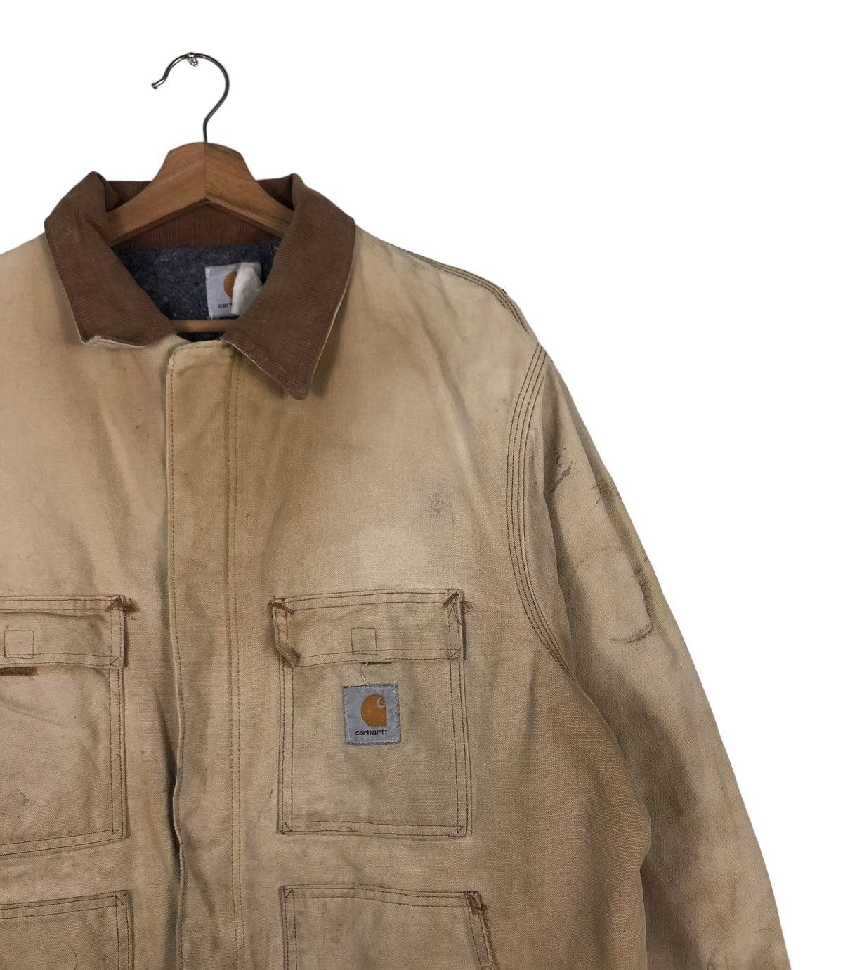 Carhartt 🔥VINTAGE CARHARTT DETROIT DUCK CANVAS JACKET BLANKET LINING Size US L / EU 52-54 / 3 - 4 Thumbnail