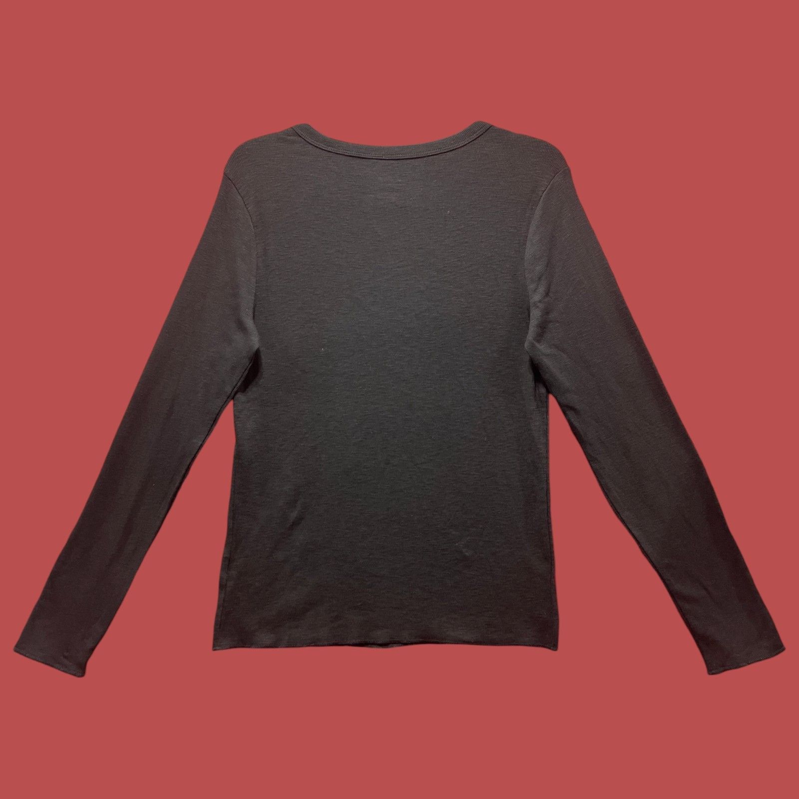 Other Wild Fable - Women's Long Sleeve Crew Neck T-Shirt - Black - Size L / US 10 / IT 46 - 2 Thumbnail