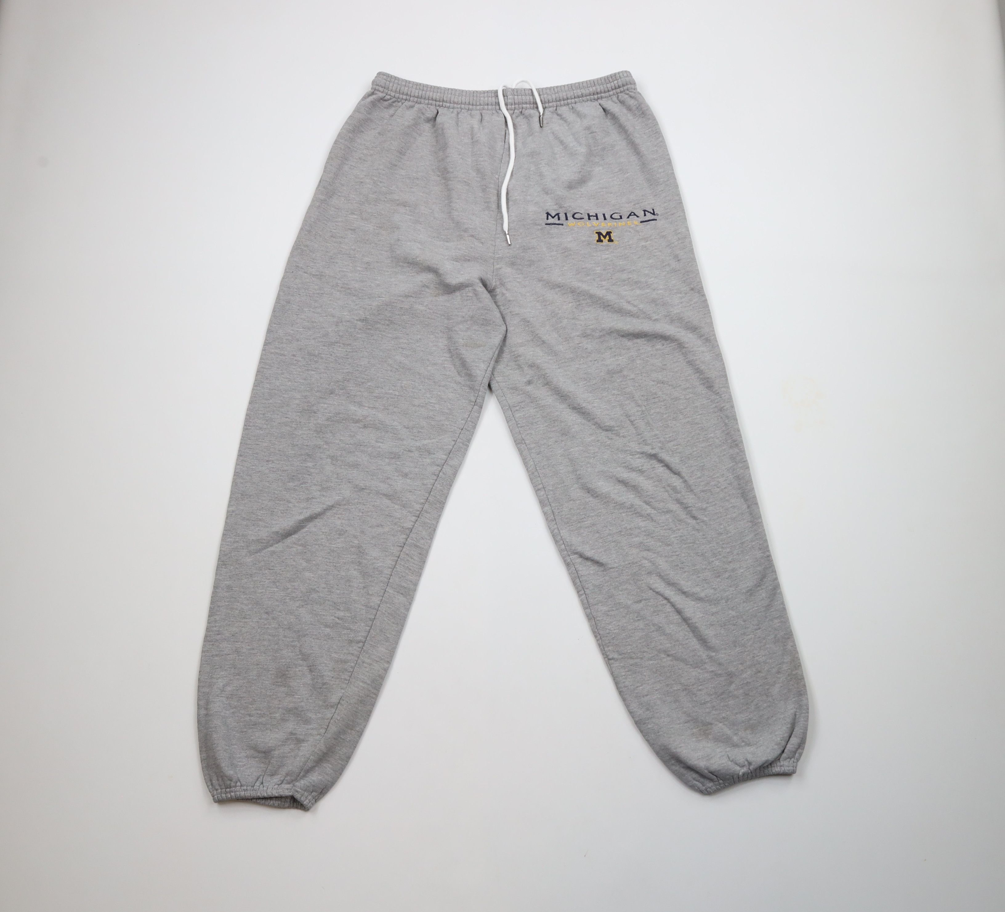 Vintage Vintage 90s University of Michigan Sweatpants Joggers Gray Size US 36 / EU 52 - 1 Thumbnail