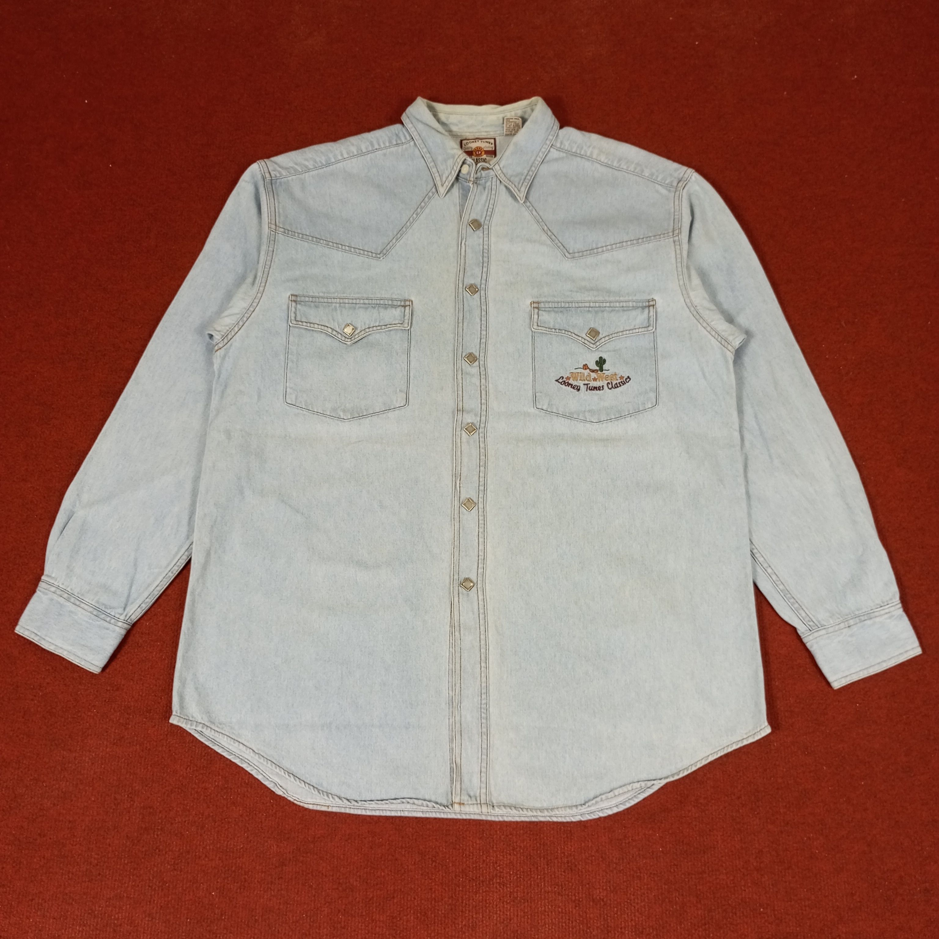 Cartoon Network × Vintage Looney Tunes Cartoon Character Classic Cowboy Design Shirt Size US L / EU 52-54 / 3 - 4 Thumbnail
