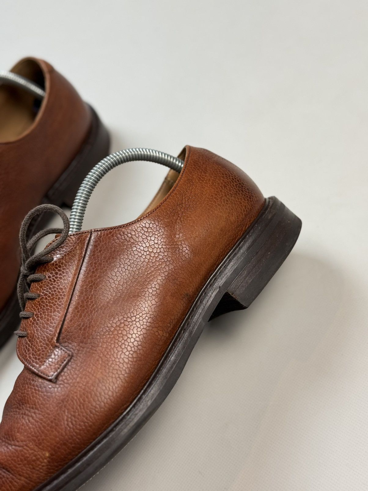 Other Joseph Cheaney Deal Mahogany Grain Leather Derby Shoes Size US 11 / EU 44 - 13 Thumbnail