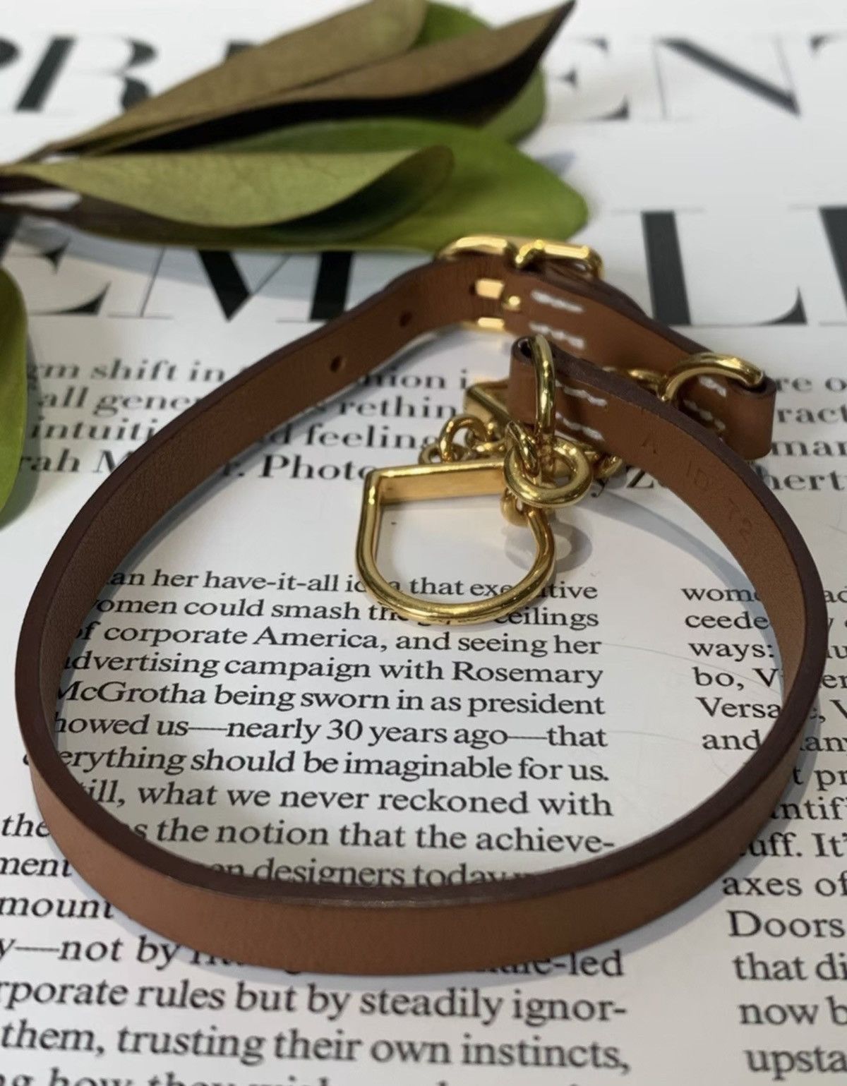 Hermes Hermès Brown Double-Ring Horsebit Leather Bracelet / Cuff Size ONE SIZE - 3 Thumbnail