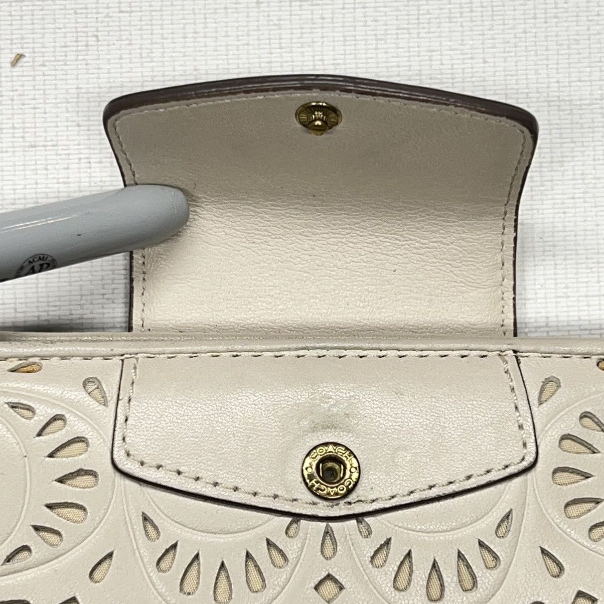 Coach × Vintage Coach Ashley Wallet Ivory Lace Leather Slim Envelope Fold Size ONE SIZE - 20 Thumbnail