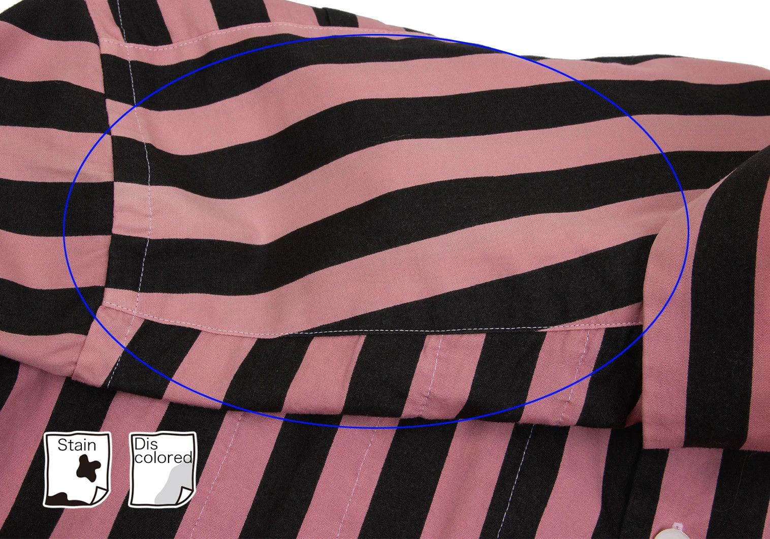 Comme des Garcons Homme Plus Bold Stripe Frill Detail Shirt in Pink and Black, Size M Size US M / EU 48-50 / 2 - 3 Thumbnail