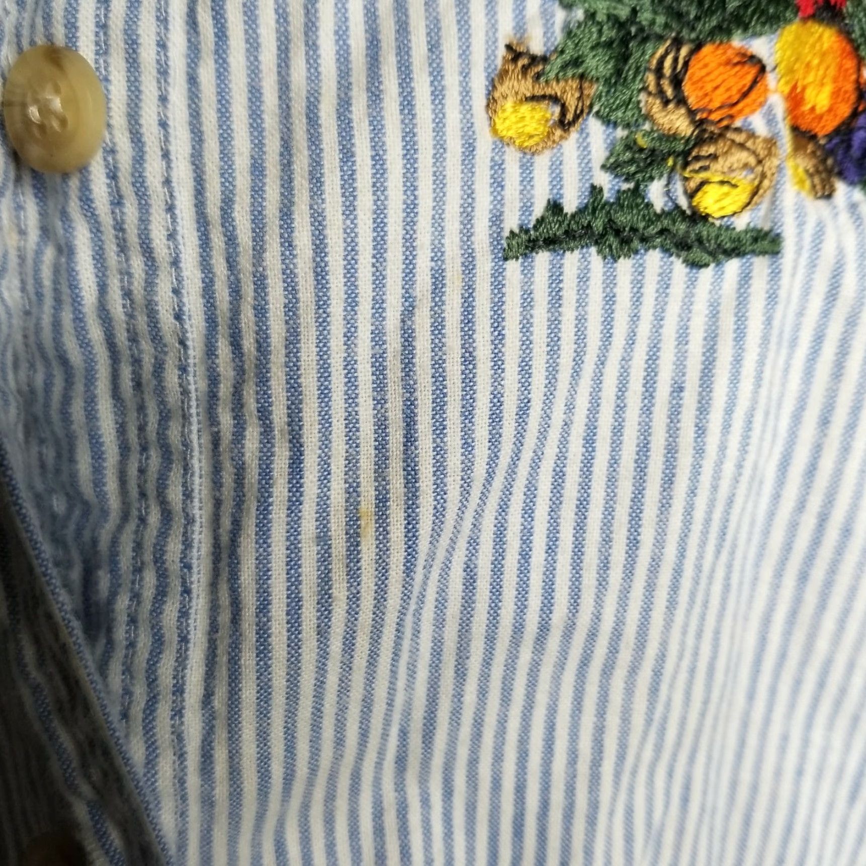 Vintage VINTAGE Carolina Colours EMBROIDERED Denim Shirt Women S Scarecrow Fall Jean Button-Down Shirt Clothing Size S / US 4 / IT 40 - 6 Thumbnail