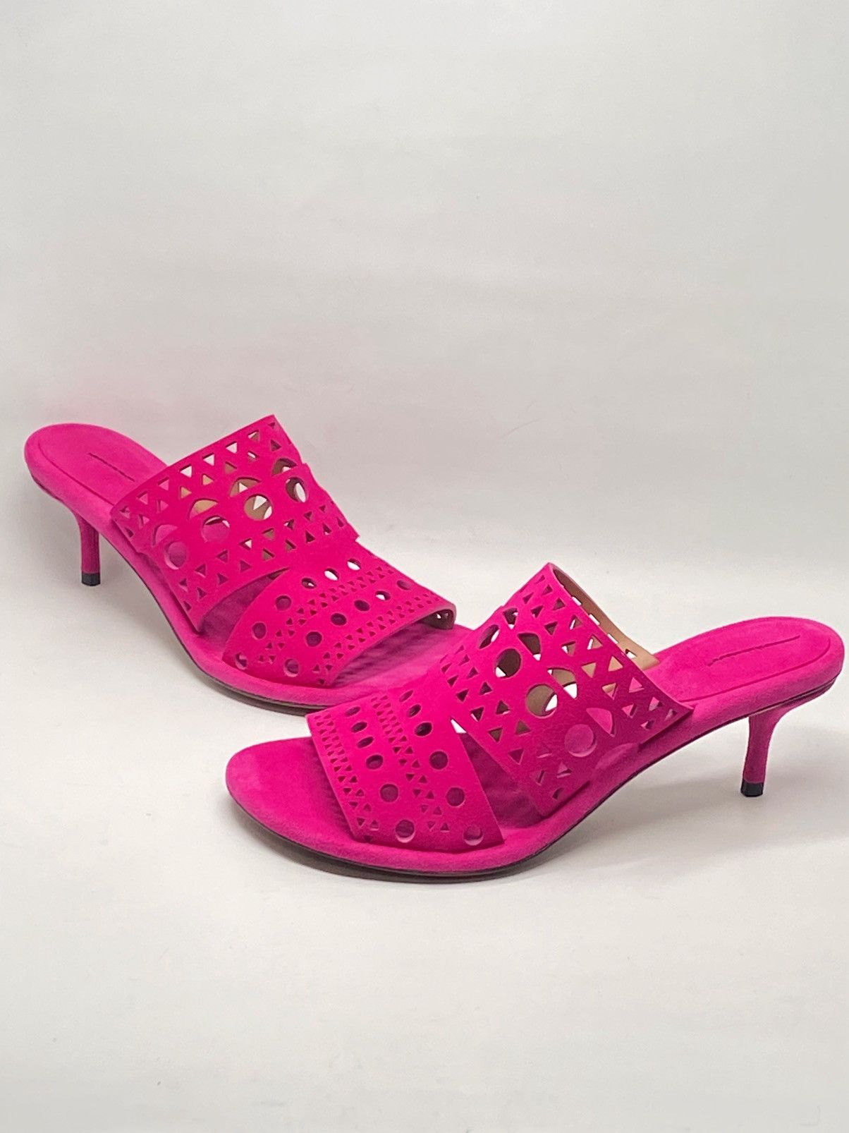 Alaia Alaia 55MM Perforated Leather Mules size 38 Size US 8 / IT 38 - 4 Thumbnail