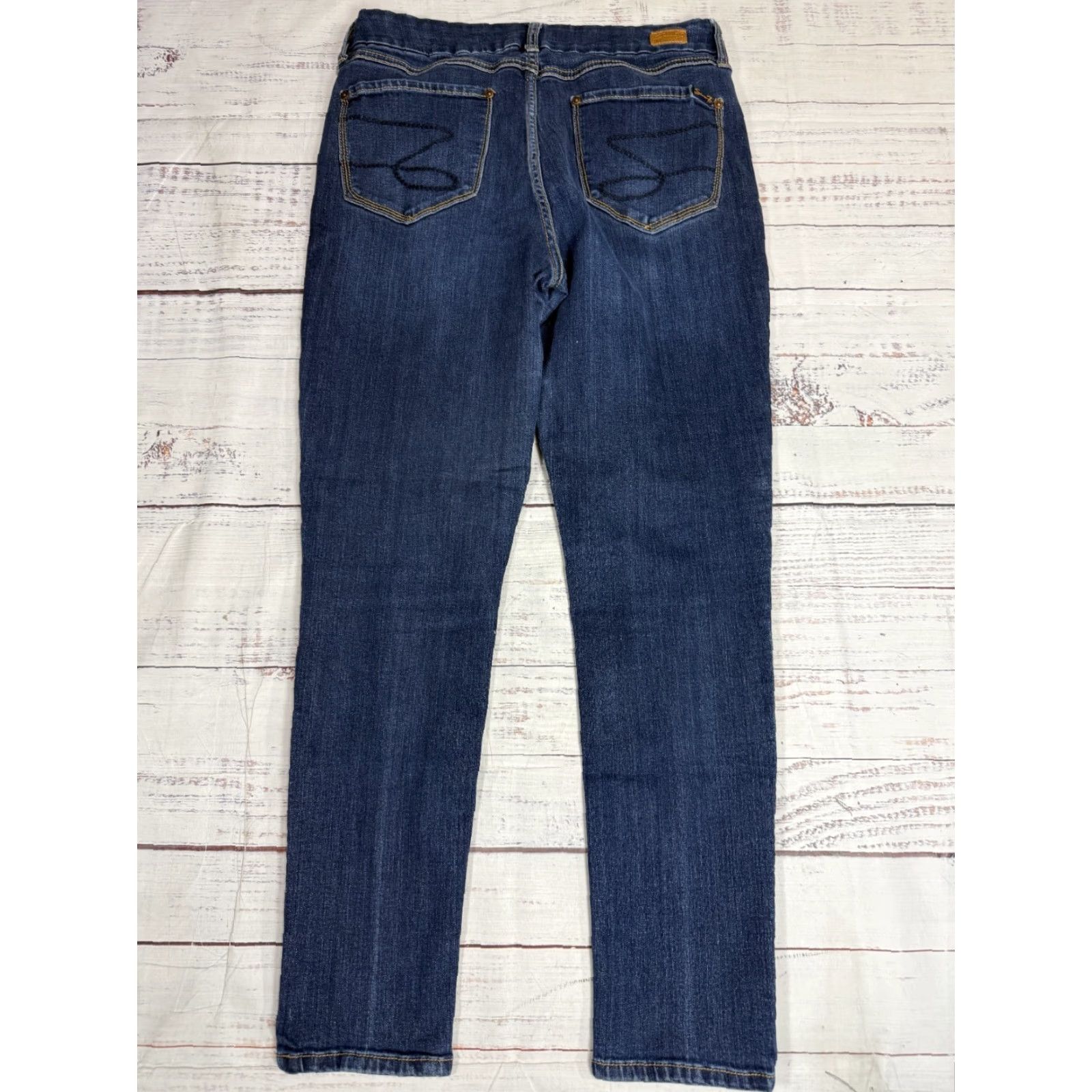 Vintage Seven7 Women's Blue Slim Jeans Ankle High Rise Stretch Cotton Blend Sz 12 Size 34" / US 12 / IT 48 - 7 Thumbnail
