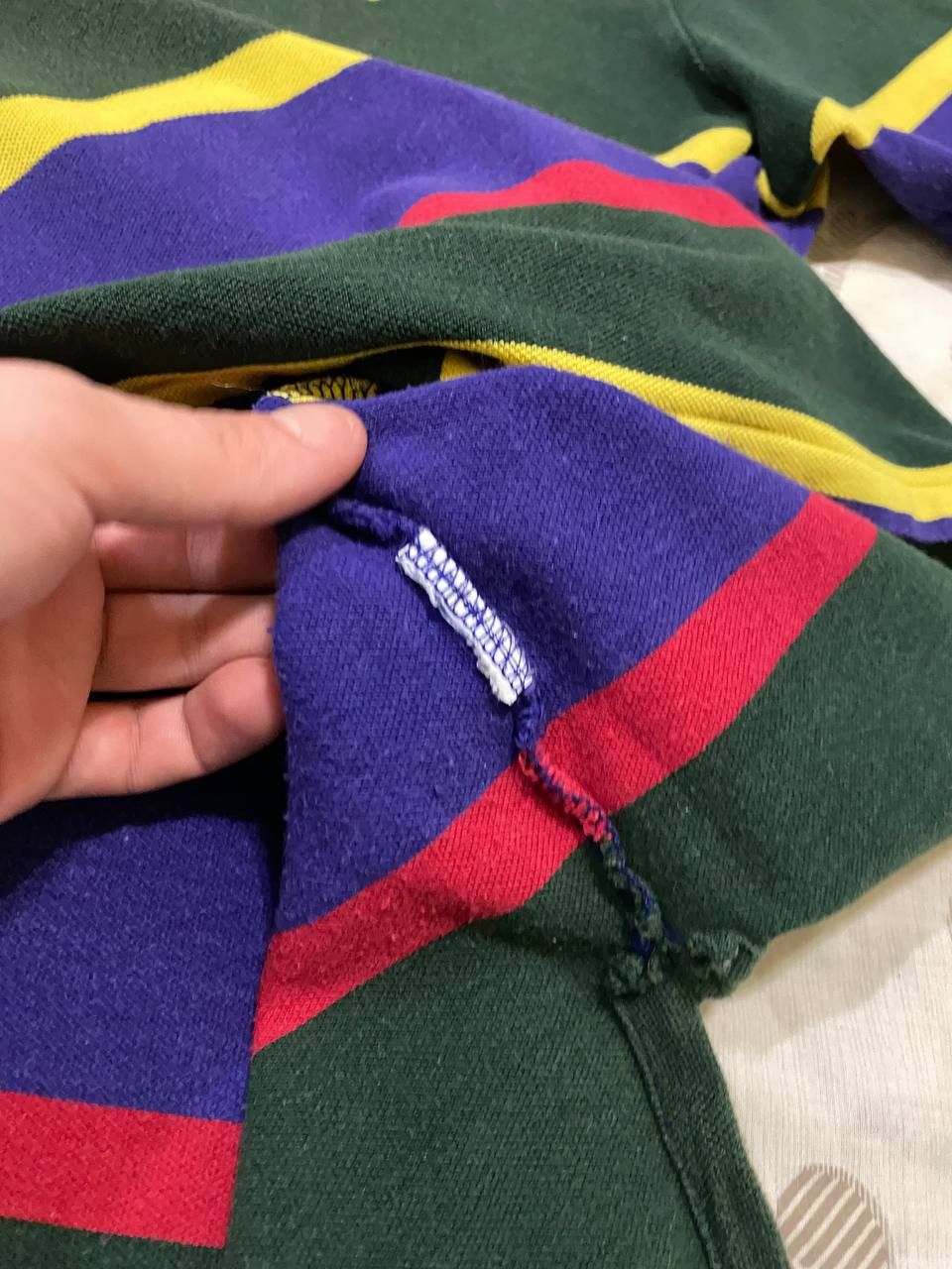 Polo Ralph Lauren Polo Ralph Lauren Multicolor Striped Crest Polo Shirt Size US XXL / EU 58 / 5 - 9 Thumbnail