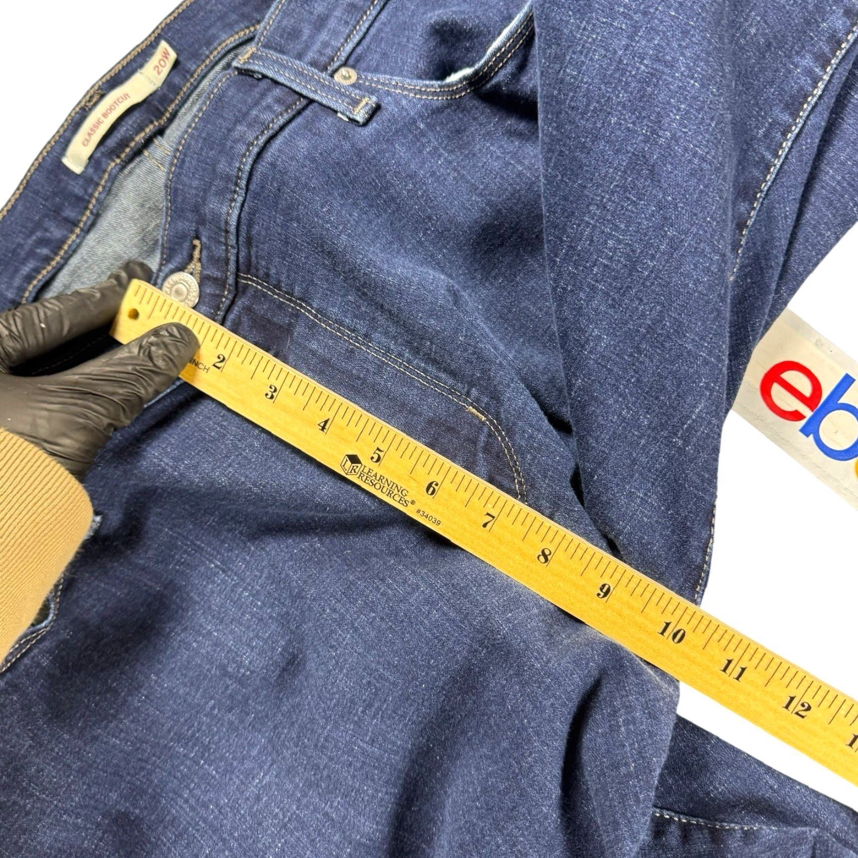 Levi's Levis Jeans Womens 20W Mid Bootcut Blue Denim Stretch 30in 5-Pocket Plus Size USA Size 42" / US 20 - 6 Thumbnail