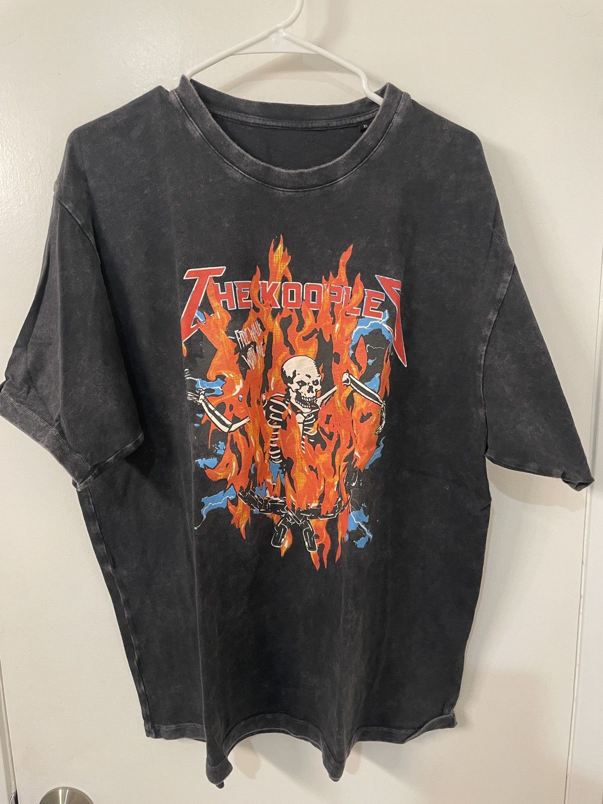 The Kooples The Kooples Fire Skeleton T Shirt Size US XL / EU 56 / 4 - 1 Thumbnail