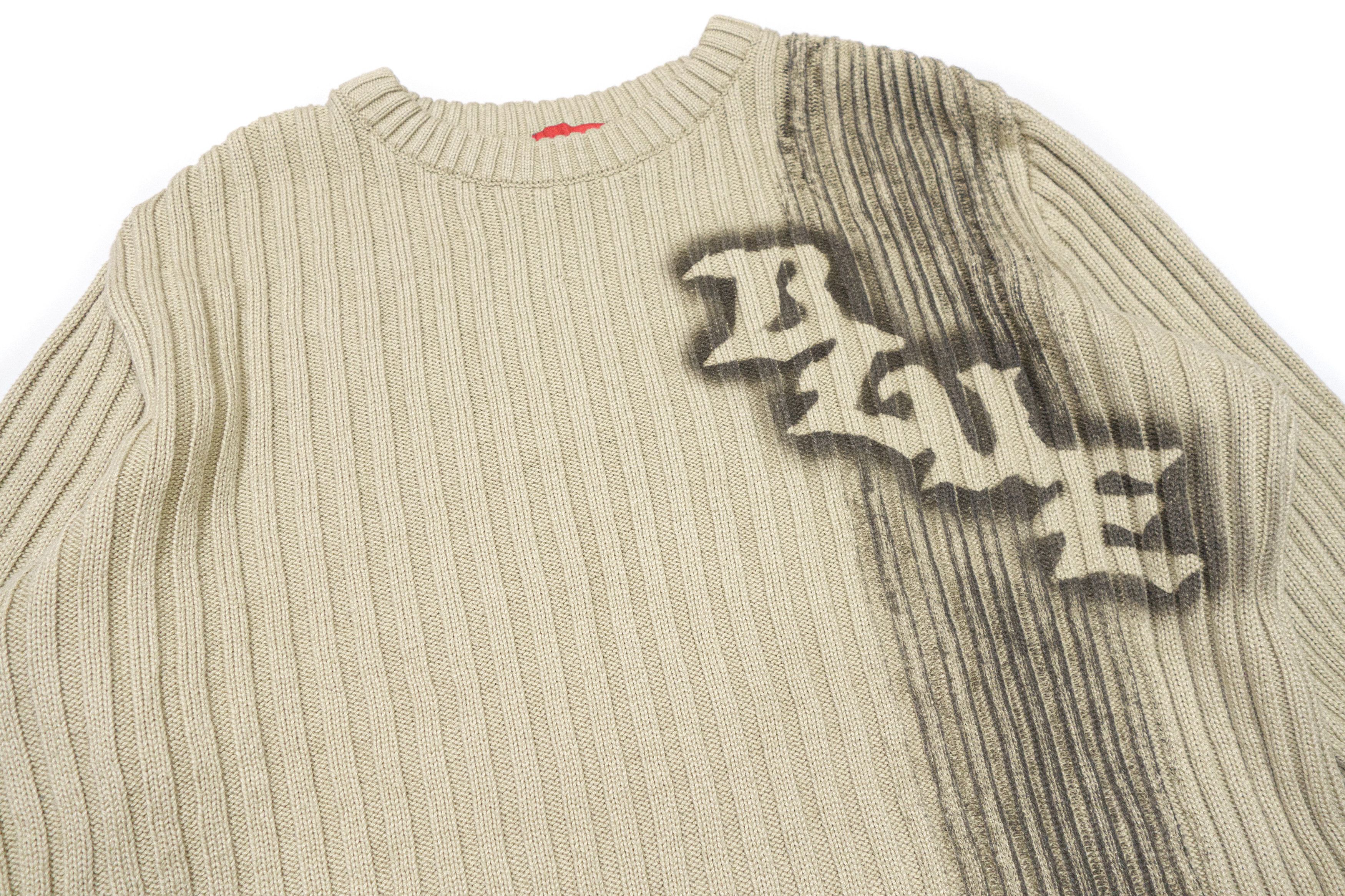 Vintage 00S Logo Textured Ribbed Knit Size US L / EU 52-54 / 3 - 3 Thumbnail