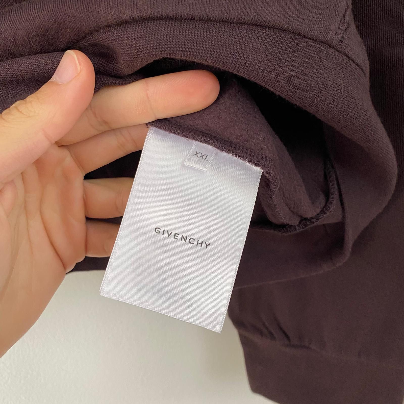Givenchy Burgundy Embossed Signature Logo Oversized Hoodie Size US XXL / EU 58 / 5 - 7 Thumbnail