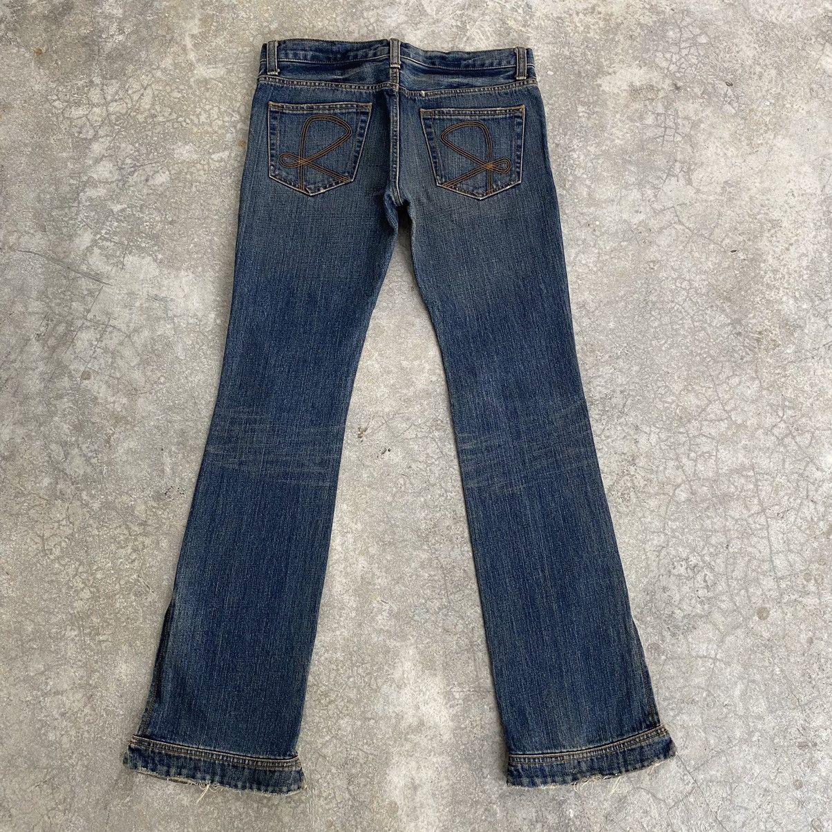 Japanese Brand Koromo X Rico Japan Mud Blue Distressed Flared Denim Jeans Size US 30 / EU 46 - 12 Thumbnail