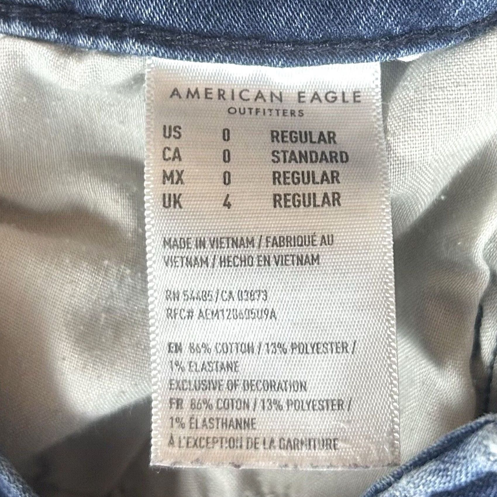 American Eagle Outfitters American Eagle Outfitters Jegging Jeans Womens Size 0 Denim Blue 5-Pocket Comfort Stretch Regular Fit Size 25" / US 0 / IT 36 - 5 Thumbnail