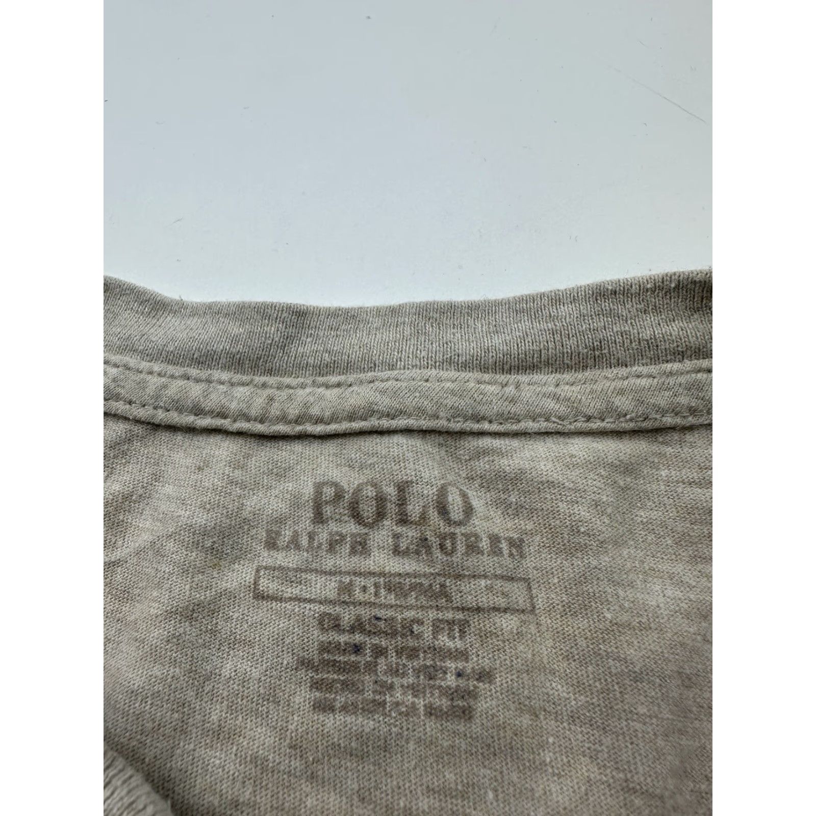 Polo Ralph Lauren Polo Ralph Lauren Classic Fit Shirt Mens Medium Beige Short Sleeve Crew Neck Size US M / EU 48-50 / 2 - 5 Thumbnail