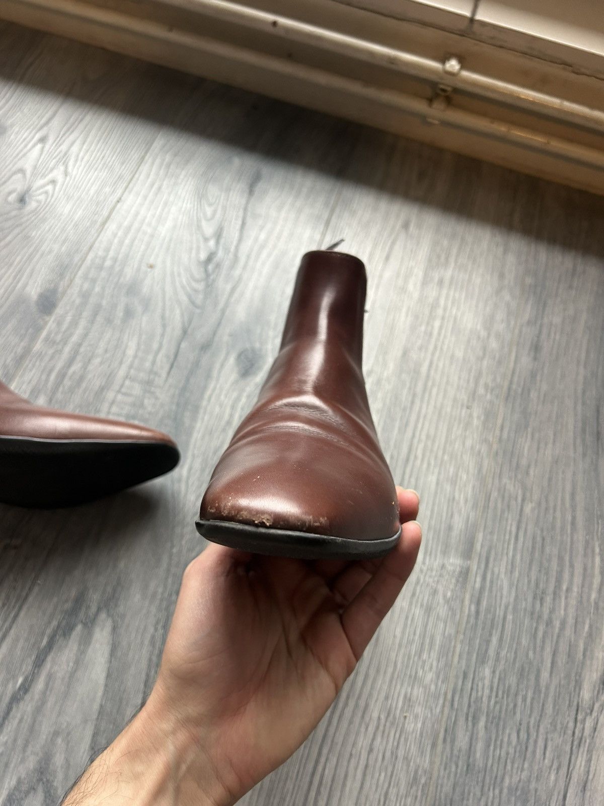 Prada Prada Brown Leather Chelsea Boots Size US 6 / EU 39 - 8 Thumbnail