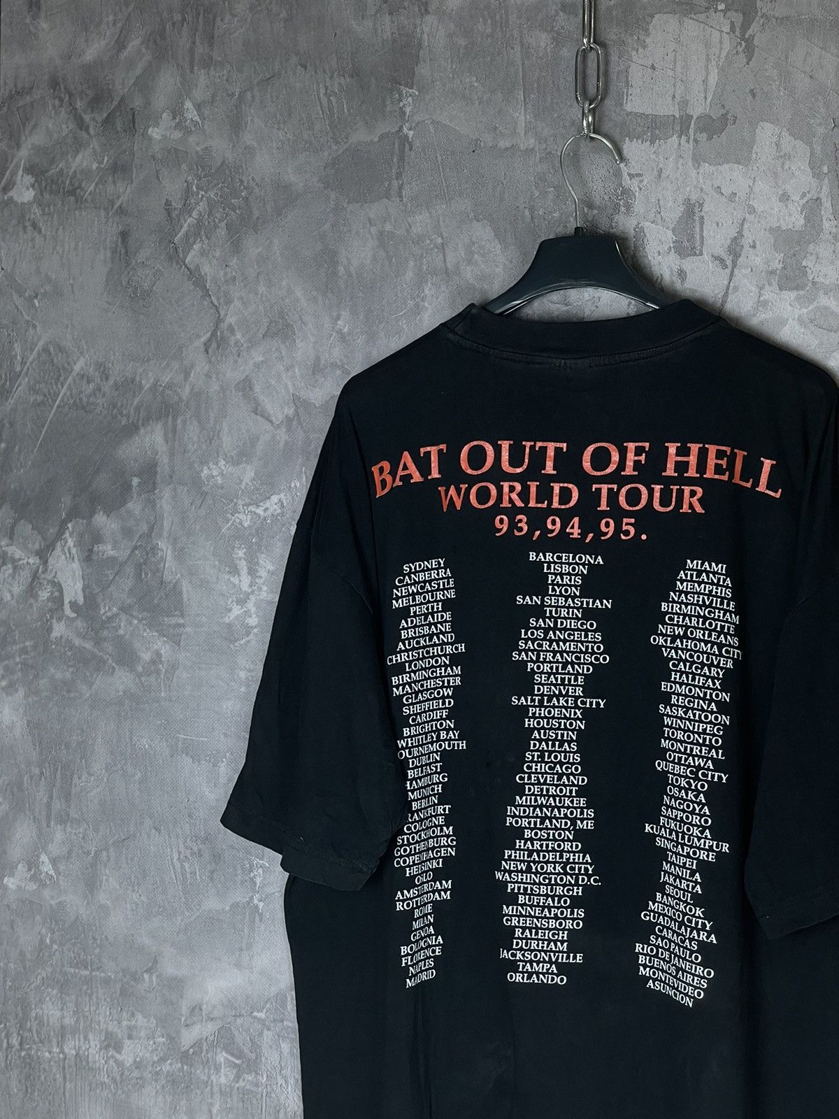 Band Tees × Vintage Vintage Meat Loaf 1993-95 Faded Very Rare Tour T-shirt Size US XL / EU 56 / 4 - 11 Thumbnail