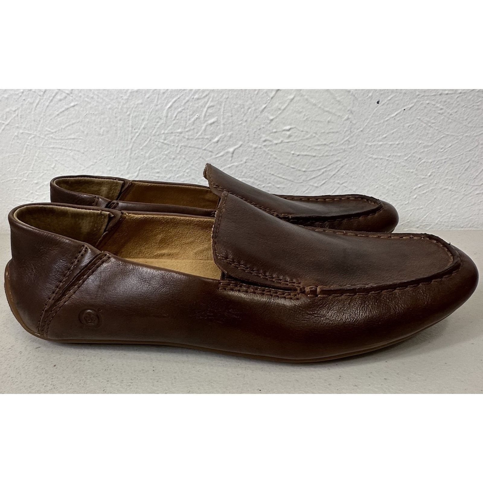 Born Born Allen Mens 8M Slip On Leather Driving Shoes Moccasin Size US 8 / EU 41 - 3 Thumbnail