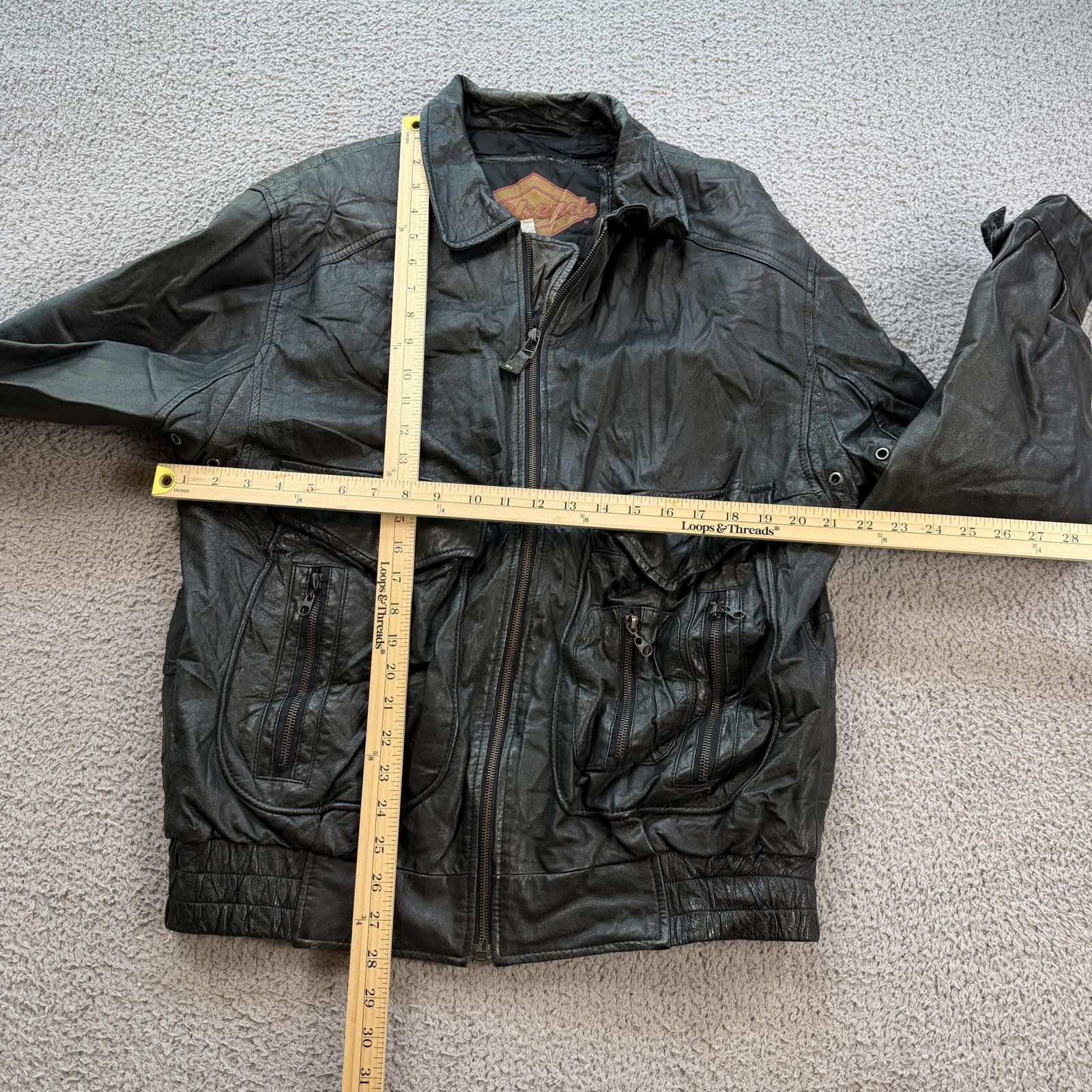 The Weeknd Vintage 90s Weekends Genuine Leather Bomber Jacket Black LT Size US L / EU 52-54 / 3 - 3 Thumbnail