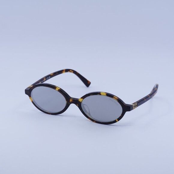 Miu Miu Miu Miu MU04ZSF VAU07F Sunglasses Honey Havana Oval Frame Size ONE SIZE - 4 Thumbnail