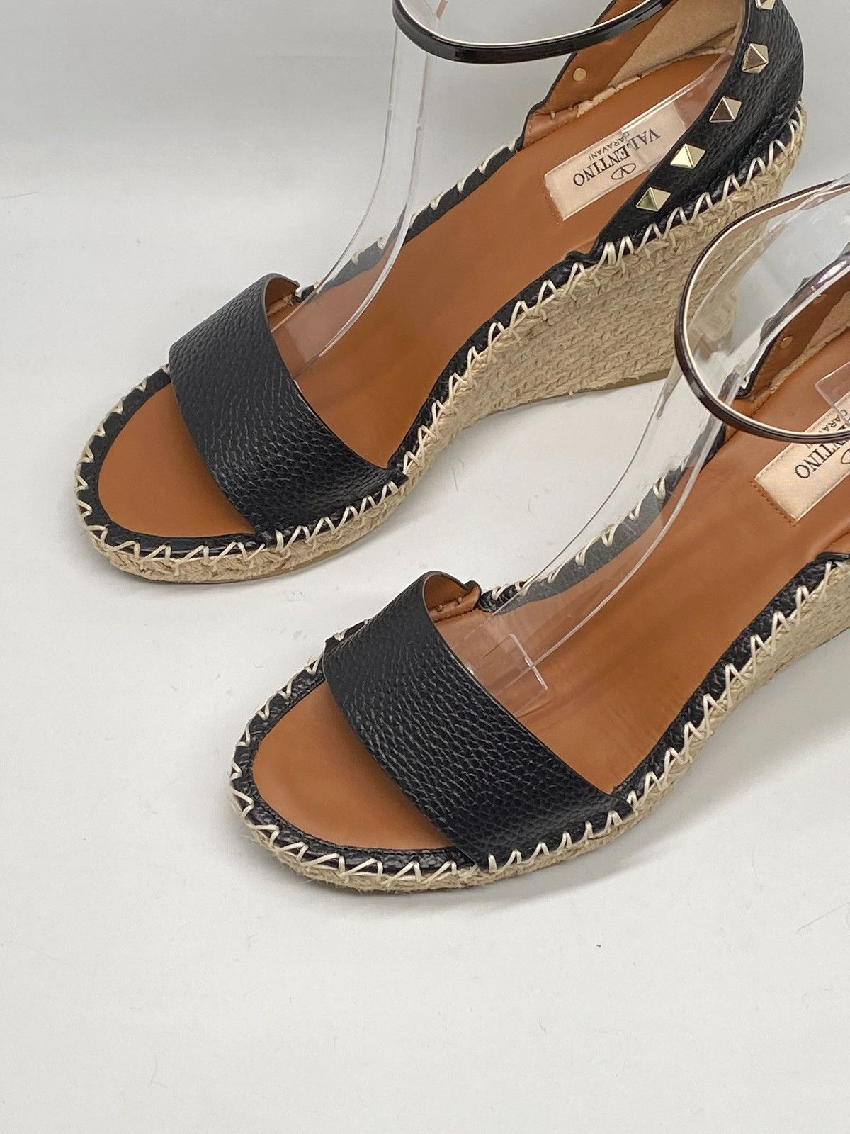Valentino Valentino Garavani Rockstud Calfskin Wedges 105MM size 40 Size US 10 / IT 40 - 6 Thumbnail