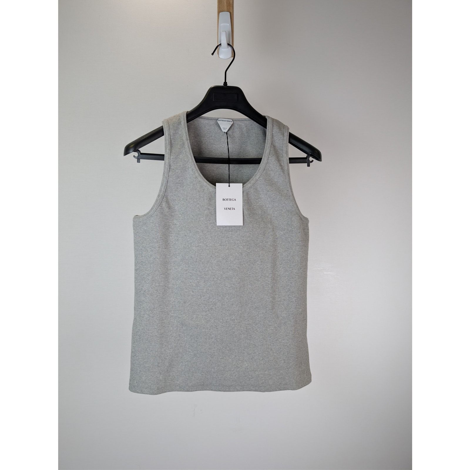 Bottega Veneta o1rshd1 Cotton Dry Stretch Cotton Tank Top in Light Grey Size US M / EU 48-50 / 2 - 1 Thumbnail
