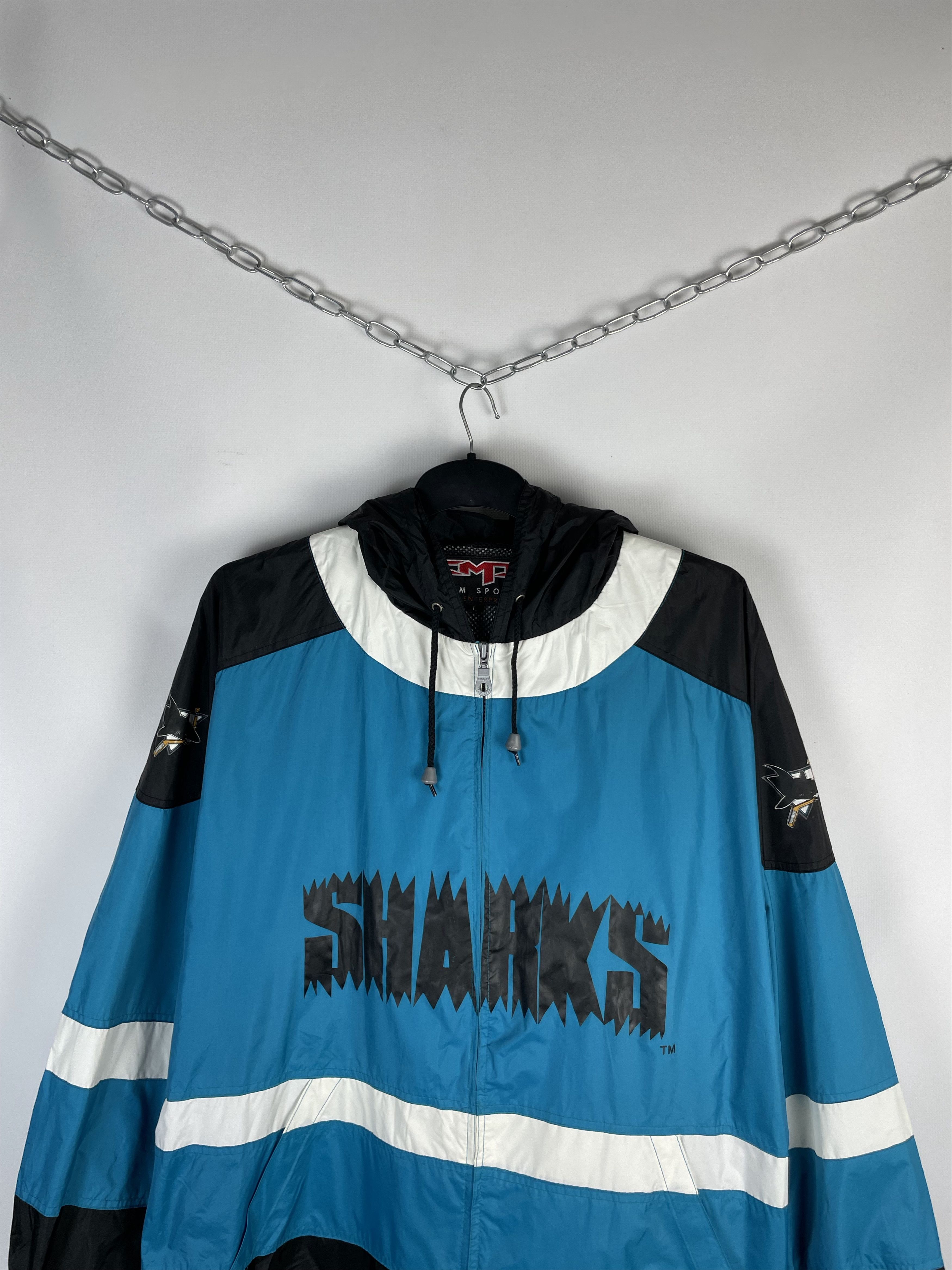 NHL SHARKS NFL JACKET 90s Size US L / EU 52-54 / 3 - 2 Thumbnail