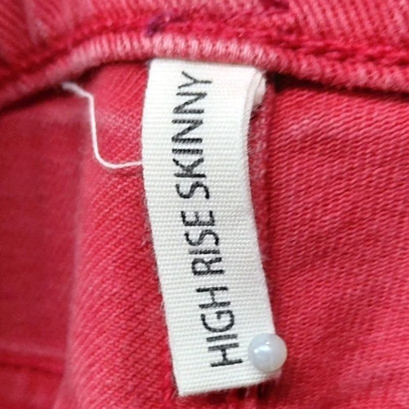 Vintage rag & bone HIGH RISE SKINNY Jeans Bull Red Size 28 Womens denim stretch straight? (adjusted) Size 28" / US 6 / IT 42 - 3 Thumbnail