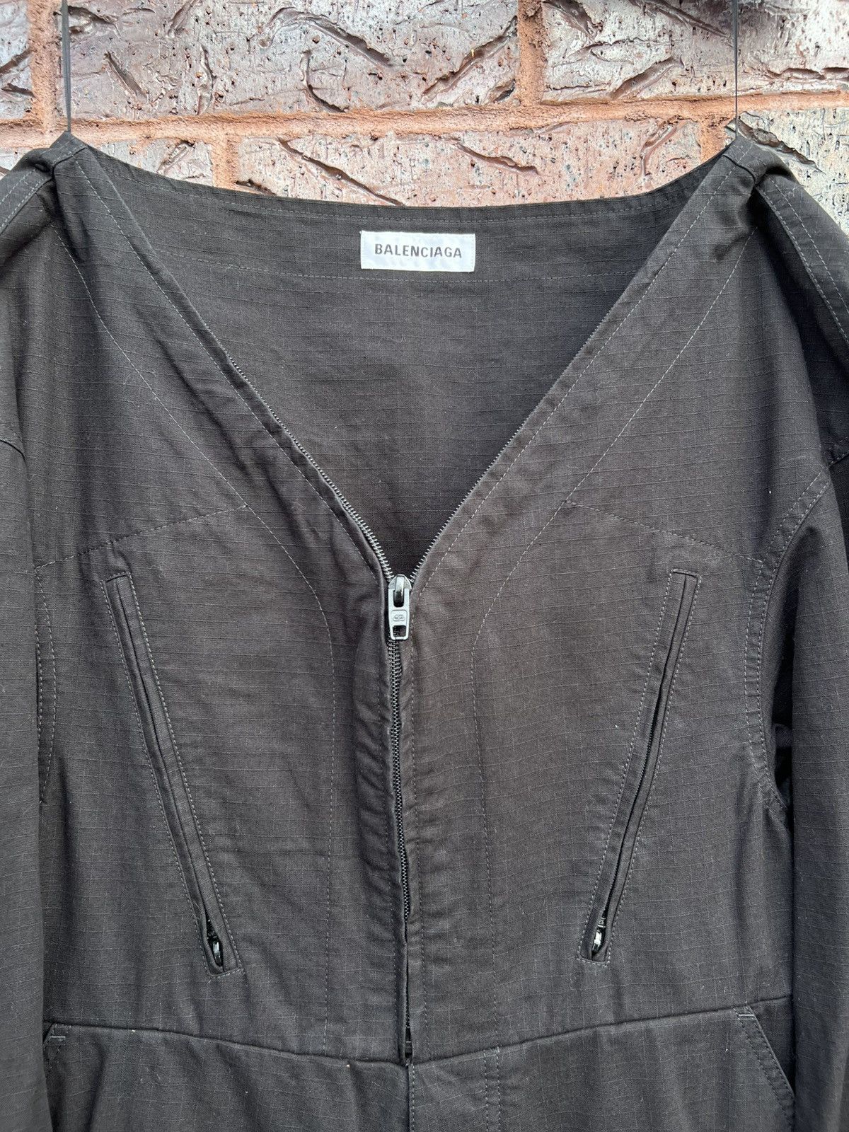 Balenciaga Balenciaga Ripstop Swing Military Cargo Pocket Jumpsuit Size US 36 / EU 52 - 5 Thumbnail