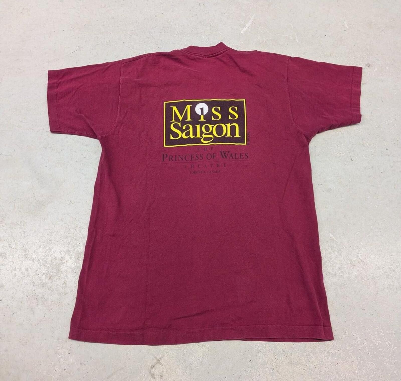 Fruit Of The Loom Vintage 1988 Miss Saigon Toronto Theater Performace T-shirt Size US L / EU 52-54 / 3 - 4 Thumbnail