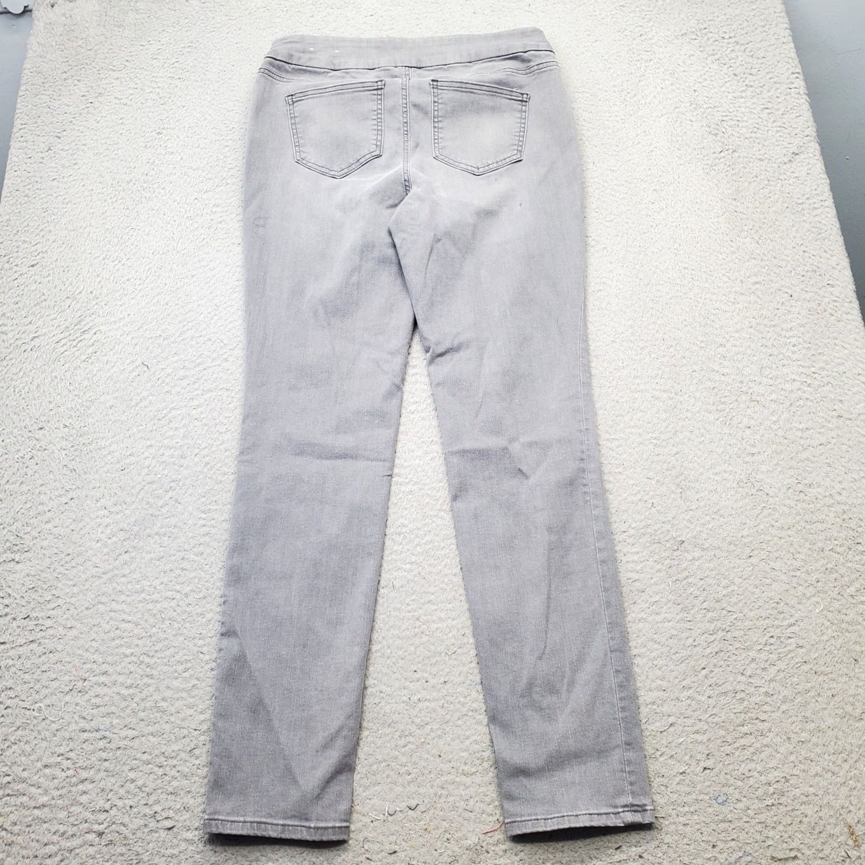 Vintage Chico's Womens 4 Gray Denim Stretch Slim Jegging Jeans Pull On Shirt Size 27" / US 4 / IT 40 - 2 Thumbnail