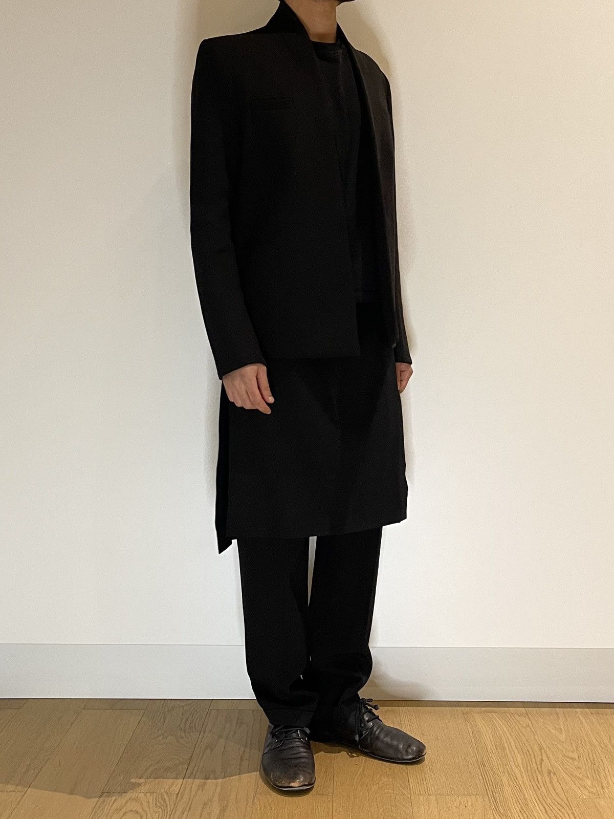 Dries Van Noten Dries Van Noten Black Mixed Wool Hybird Skirt Trousers Size US 30 / EU 46 - 5 Thumbnail