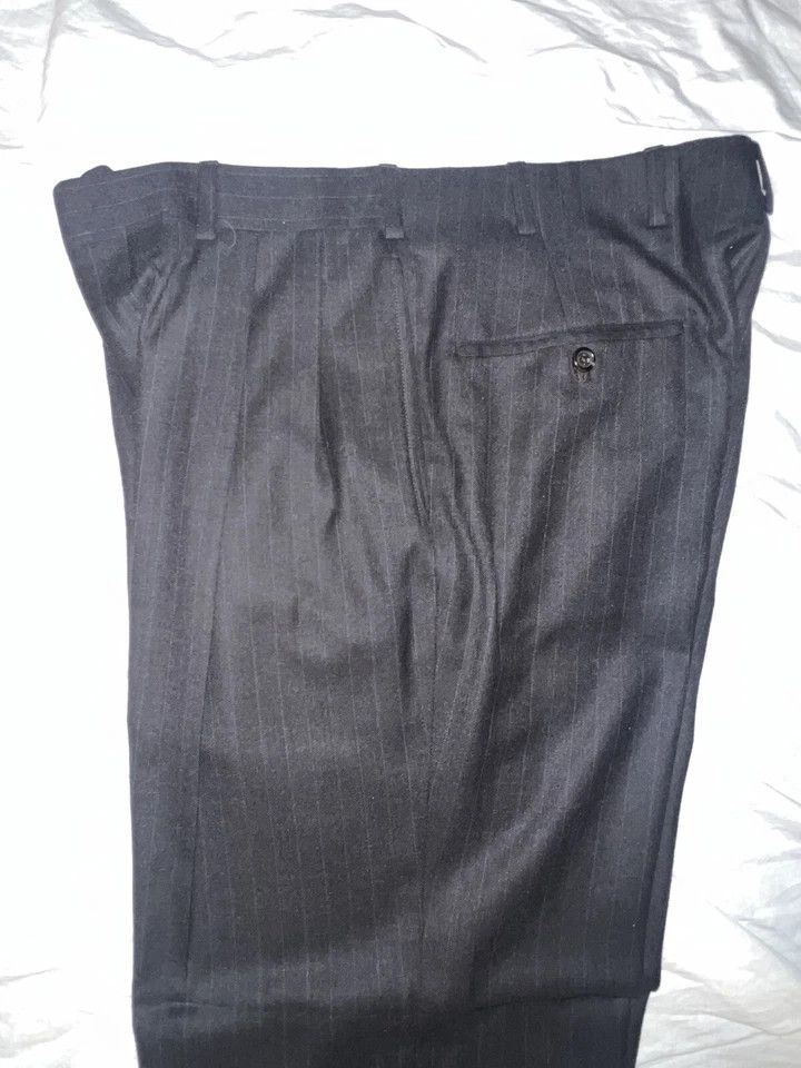 Oxxford Clothes Double Breasted Gray Suit Size 42S - 19 Thumbnail