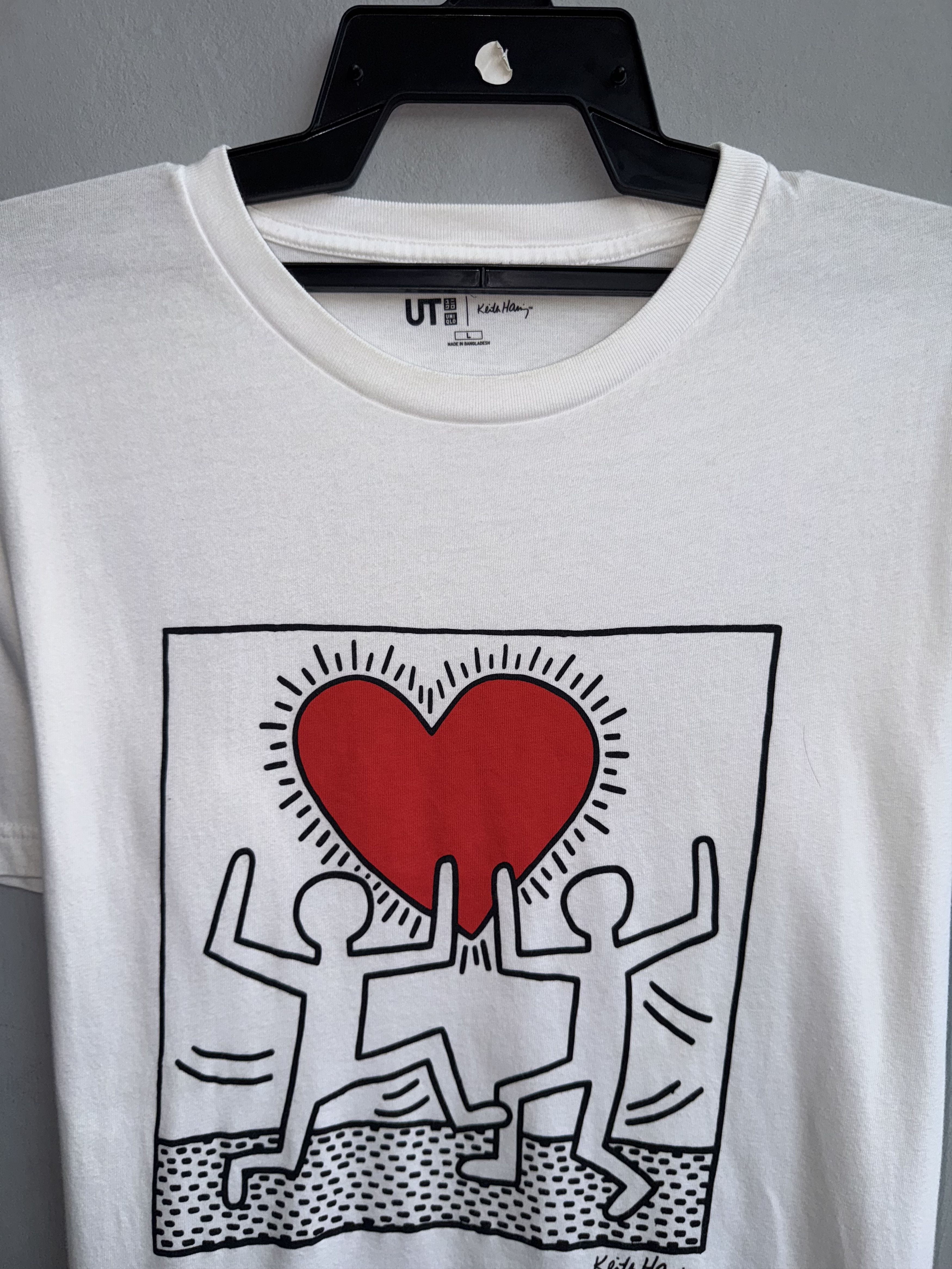 Keith Haring × Uniqlo keith Haring White Art Monet Peace Uniqlo Shirt Size US L / EU 52-54 / 3 - 2 Thumbnail