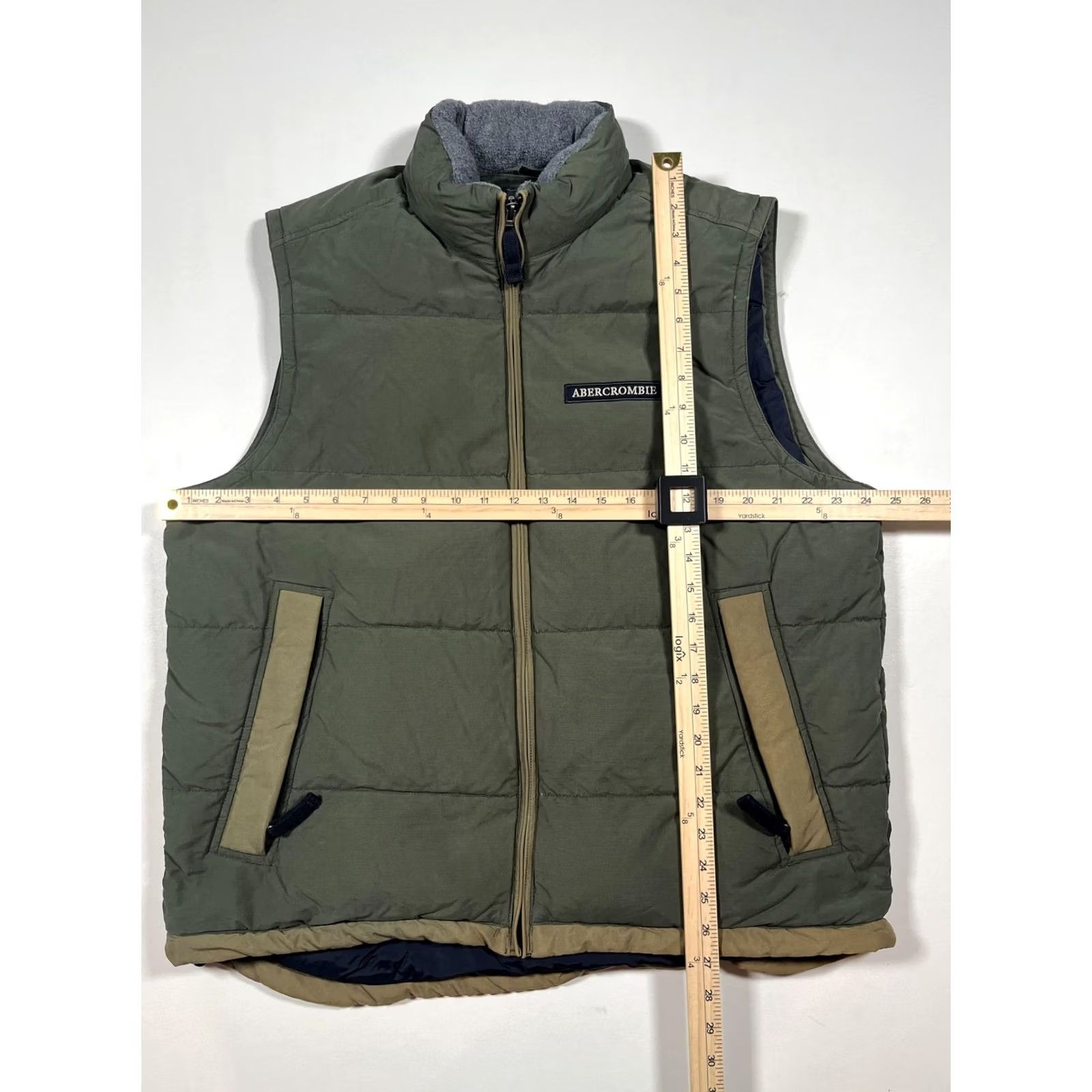 Abercrombie & Fitch VINTAGE Abercrombie & Fitch Vest Mens Medium Olive Green Goose Down Puffer 90s Size US M / EU 48-50 / 2 - 5 Thumbnail